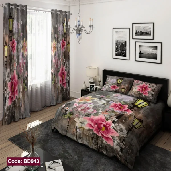 ست روتختی و پرده کد BD943 برند دکو