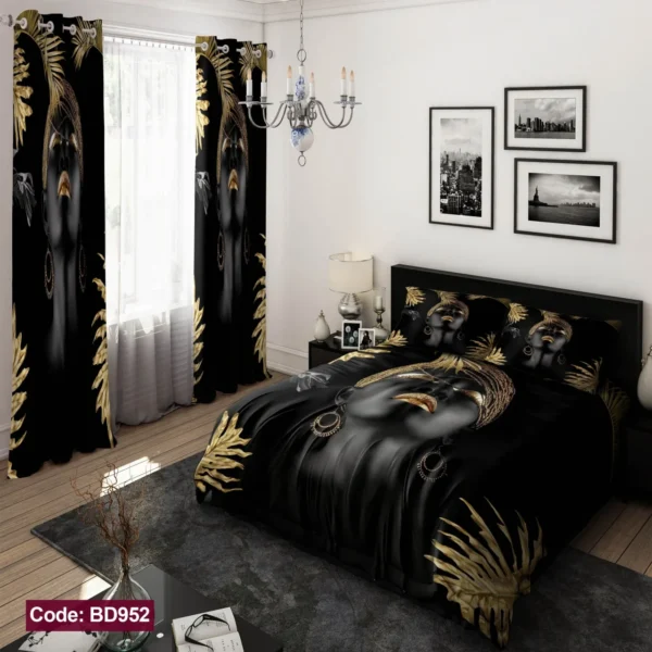 ست روتختی و پرده کد BD952 برند دکو