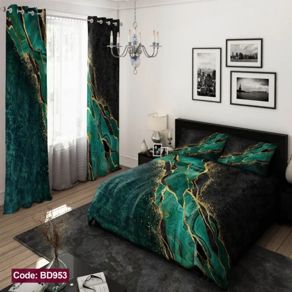 ست روتختی و پرده کد BD953 برند دکو