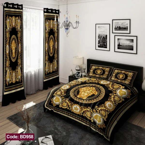 ست روتختی و پرده کد BD958 برند دکو