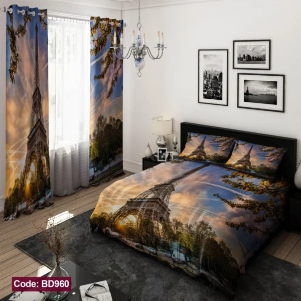 ست روتختی و پرده کد BD960 برند دکو