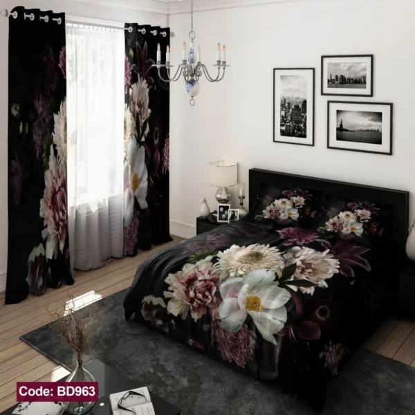 ست روتختی و پرده کد BD963 برند دکو