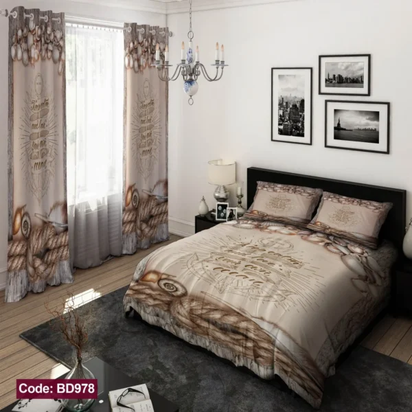 ست روتختی و پرده کد BD978 برند دکو