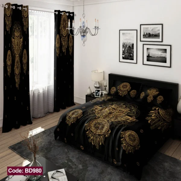ست روتختی و پرده کد BD980 برند دکو